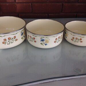 Vintage Set of 3 Kobe Metal Bowls